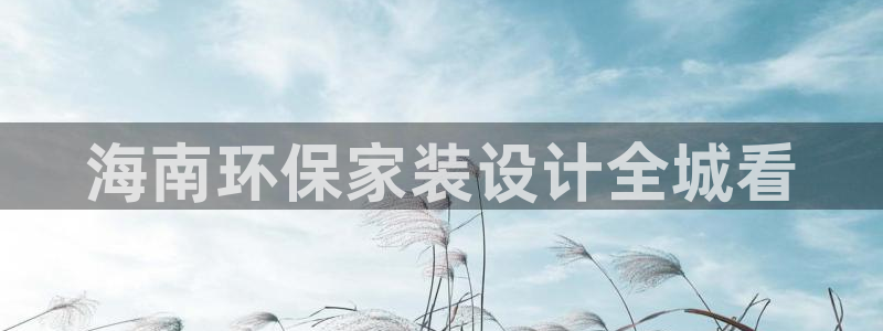 杏耀代理登录中心：海南环保家装设计全城看