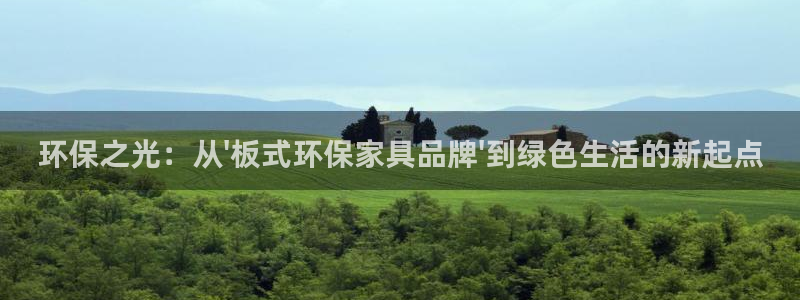 杏耀平台注册网址：环保之光：从\'板式环保家具品牌\'到绿色